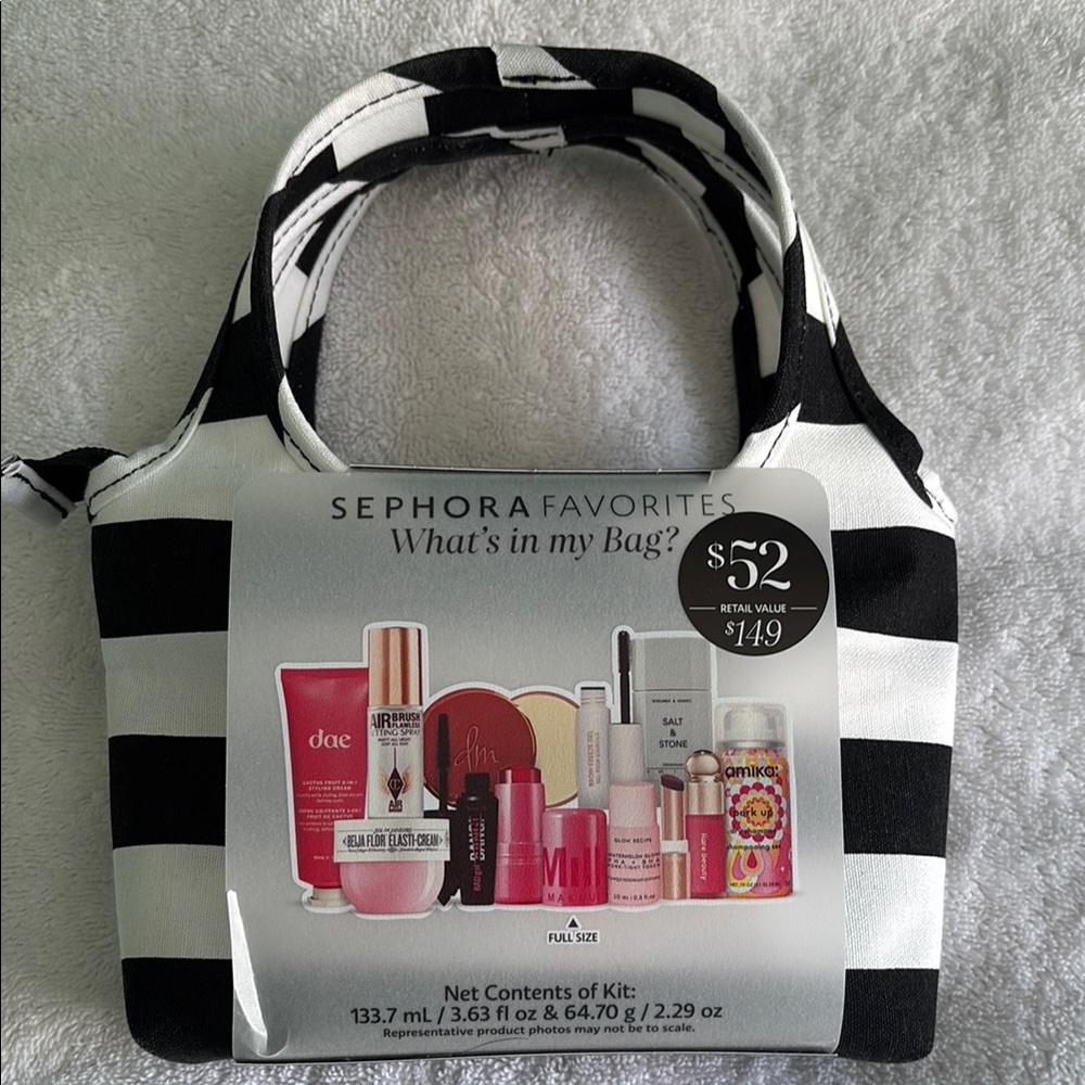 The Sephora Favorites Beauty Kit with Striped Bag that went viral